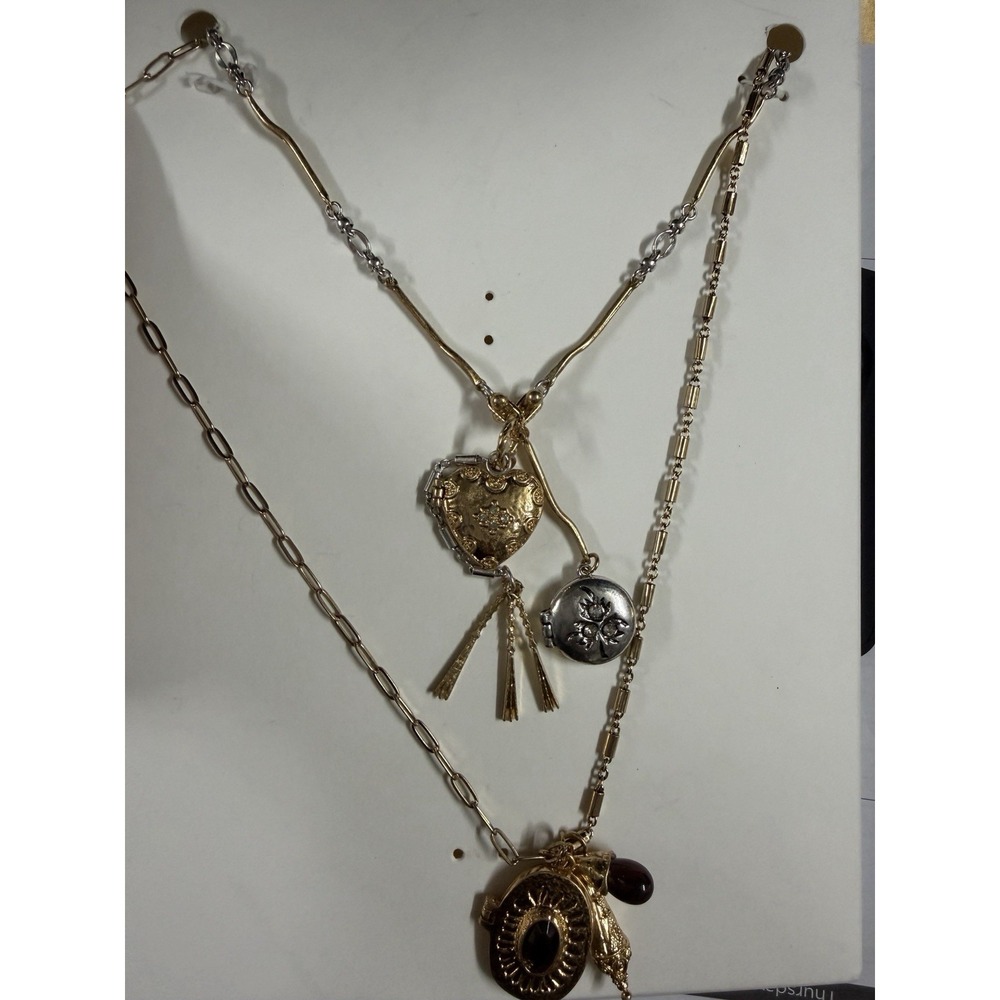 Zara Heart Locket Charm Pendant Gold Chain Fairy Festival‎ Necklace